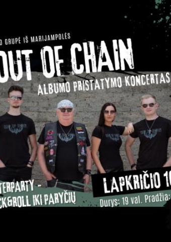 Roko grupė OUT OF CHAIN | Albumo pristatymo koncertas