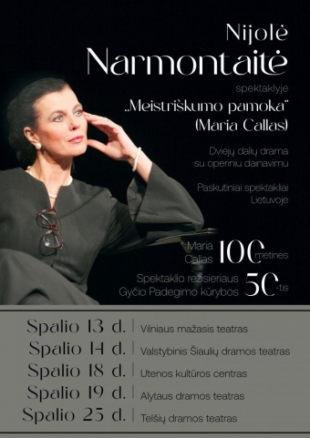 Spektaklis „Meistriškumo pamoka“ (Maria Callas) 